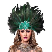 Artificial Feather Headdress Headband, Peacock-Style Costume Headpiece for Women, Halloween Carnival Mardi Gras Party Cosplay