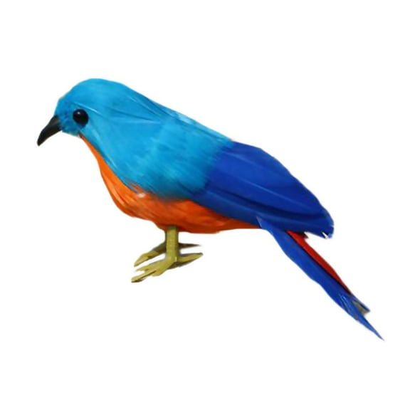 Artificial Feathered Blue Birds Statue - Funny Sculpture Ornaments Décor - indoor and outdoor Figurines