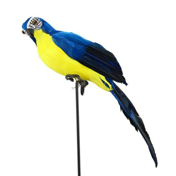 Artificial Feathered Parrot Macaw 9.8inch Artificial Simulation Foam Parrot Bird for Shoulder Decoration Costume Ornament Modern Home Garden Party Decor