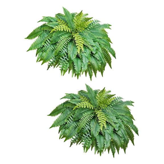 Artificial Fern 2-Pack, 45 Inch Lifelike Silk and PE Plant, Dense Foliage, Weather-Proof LDPE Branches, Hang or Lay Flat, Low Maintenance for Indoor Outdoor Decor