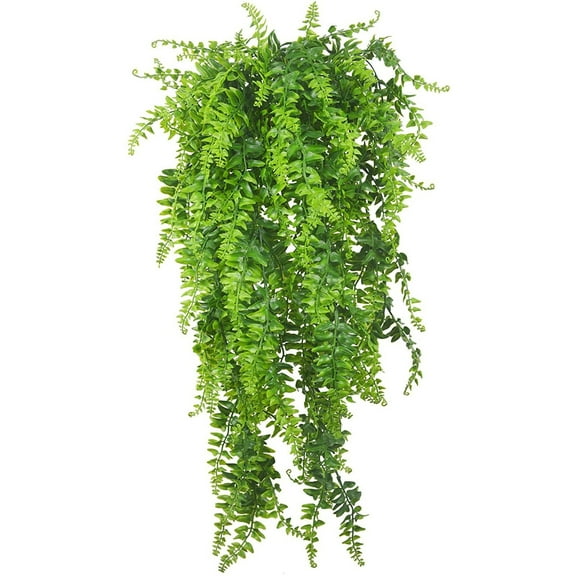 Artificial Fern Hanging Plant: Persian Rattan Vine for Wall Decor & Wedding Garland | Indoor/Outdoor Greenery, Nanoei Artificial Vine Plants Indoor, Persian Grass Cane Green