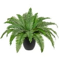 thumbnail image 1 of Artificial Fern Potted Plant Faux Boston Fake Fern Bush Plant in Pot Office Living Room Home Decor for Outdoors & Indoor, 1 of 6