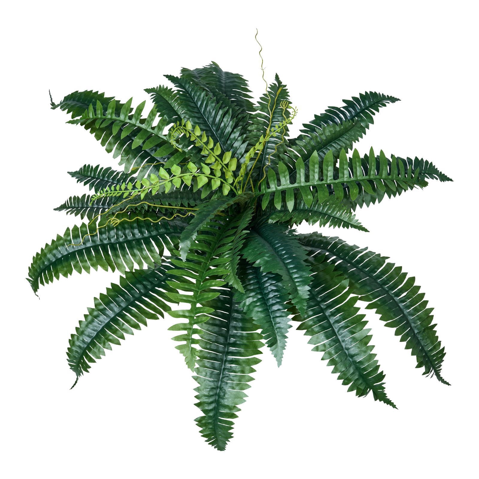 Artificial Ferns 2-Pack Fake Plants, 31-34 Inch Natural Spread Lifelike Faux Fern, Realistic Greenery for Home Garden Porch Indoor Outdoor Decor