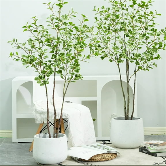 Artificial Ficus Tree, 120/150/180 cm Tall Fake Potted Tree Realistic Ficus Tree with Lifelike Leaves and Trunk Modern Decoration Housewarming Gift for Living Room Bedroom Office