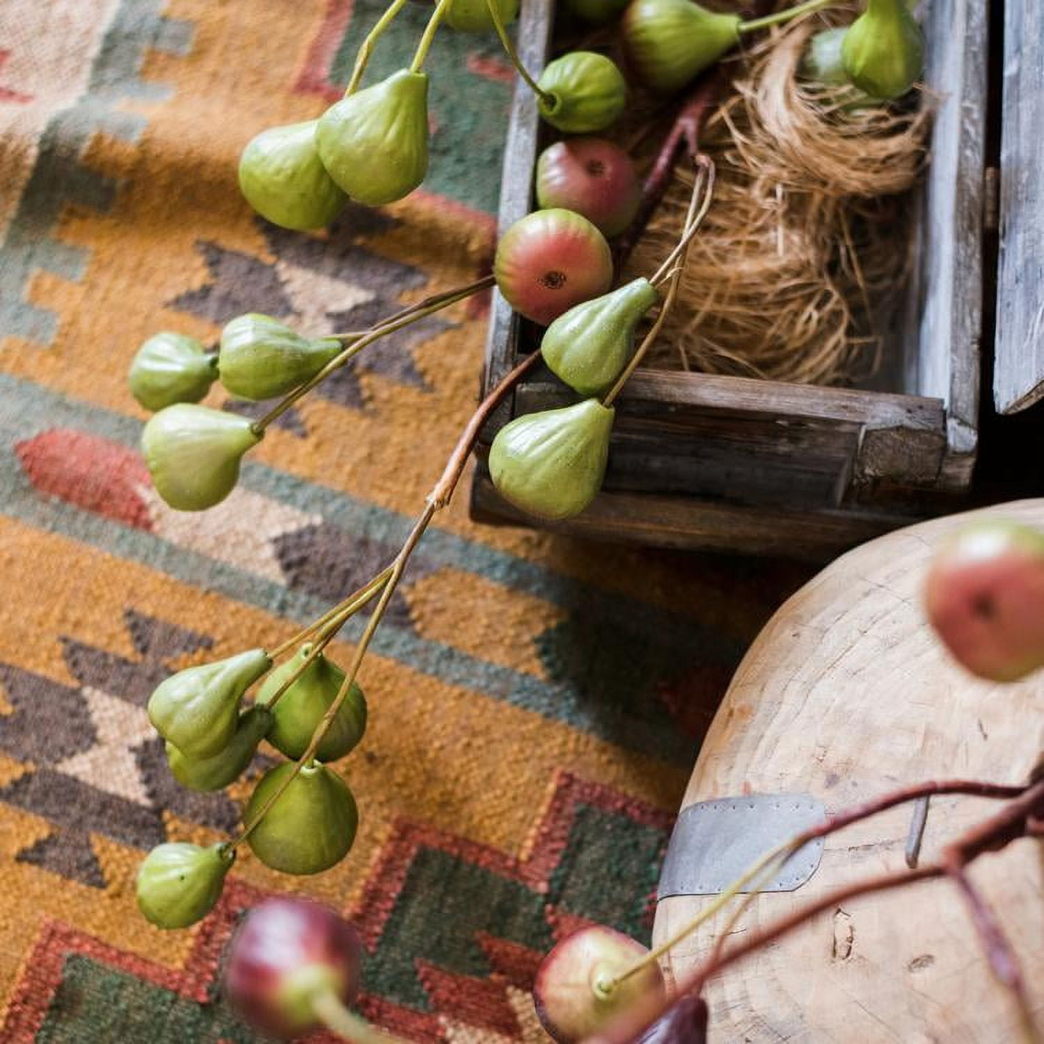 Artificial Fig Fruit Stem 46" Tall