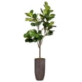 thumbnail image 1 of Artificial Fig Tree 82.25" Large Fake Plant with Planter, 1 of 3