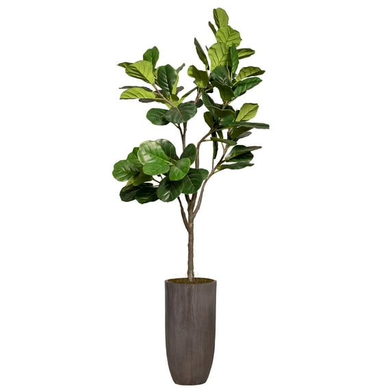 Artificial Fig Tree 82.25" Large Fake Plant with Planter