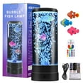 Artificial Fish Aquarium Lamp Lava Night Light, LED Bubble Fish Lava Lamp for Home Office Decor
