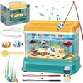 thumbnail image 1 of Artificial Fish Tank Play Set Interactive Feeding Experience with 2fishing Rods/1spoon/1feed,Aquarium Toy with Usb Light & Music,Baby Aquarium Toy,Fake Fish Tank,Fish Lamp, 1 of 8