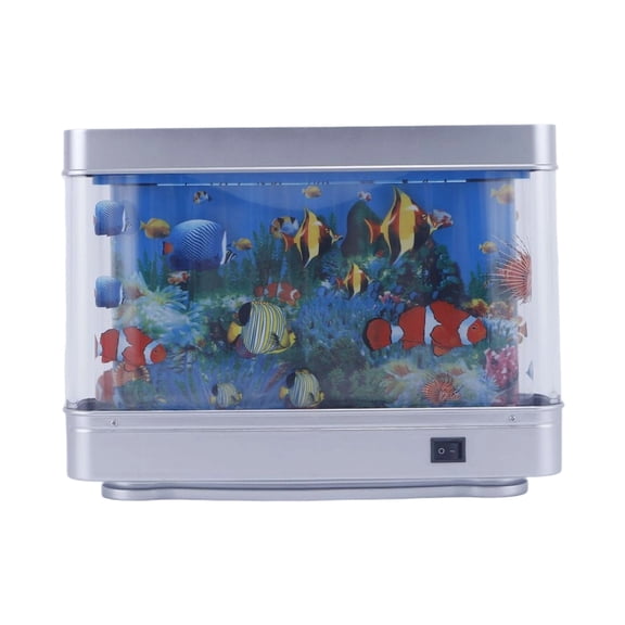 Artificial Fish Tanks Shape Lamp With LED Light for Bedroom, Kids, and Cats Lover