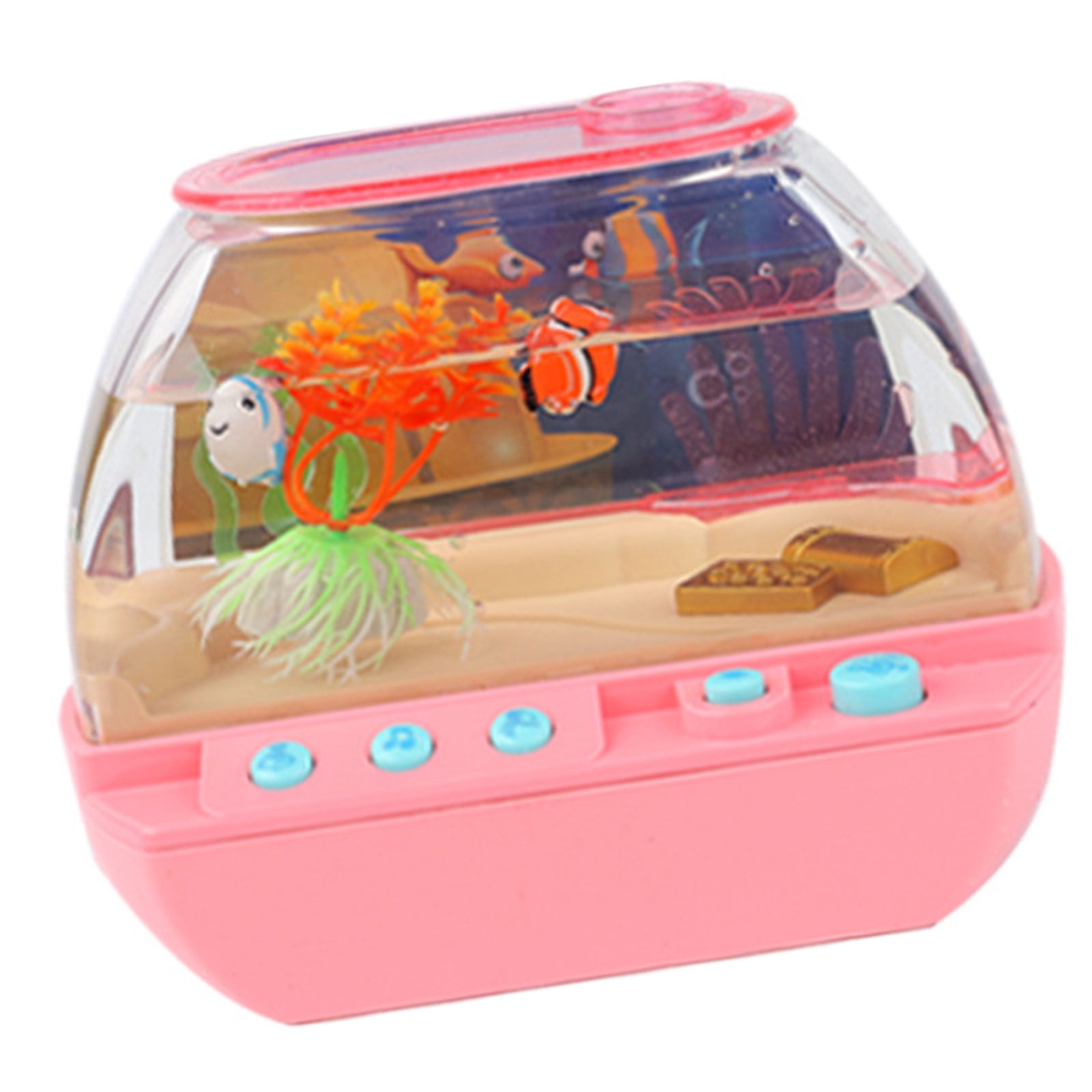 Artificial Fish Tanks With LED Lights Portable Marine Themed Night Lamp For Bedroom Desk And Children's Room