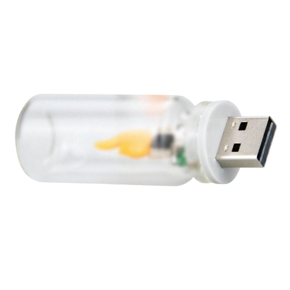 Artificial Flame Effect LED Candle With USB Operations Safe Material Charming Atmospheres Night Light