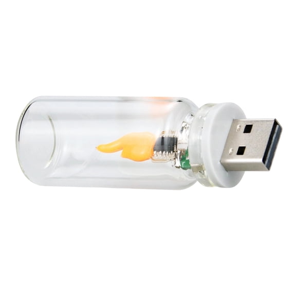 Artificial Flame Effect LED Candle With USB Operations Safe Material Charming Atmospheres Night Light