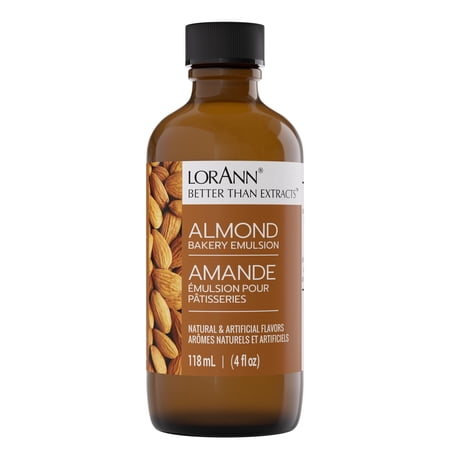 LorAnn Oils Almond Flavoring For Baking - Emulsion Almond Extract Substitute - 4 oz