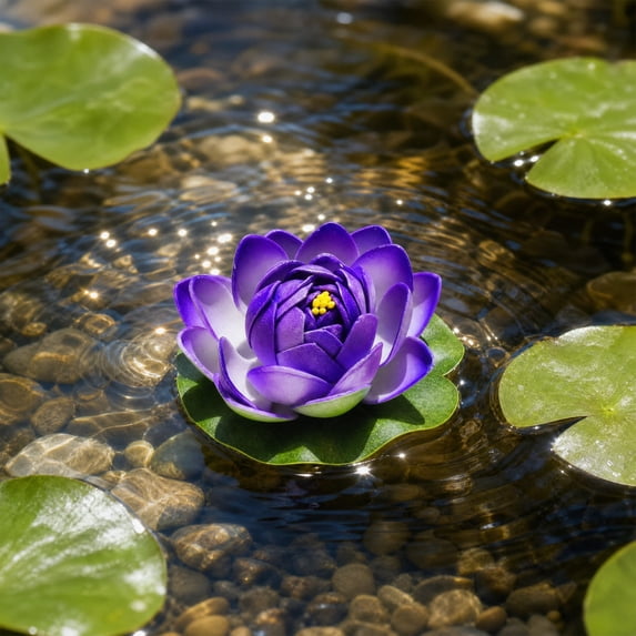 Artificial Floating Foam Lotus Flower, EVA Water Lily Pond Pool Decor Ornament Dancing Prop for Water Scene Arrangement