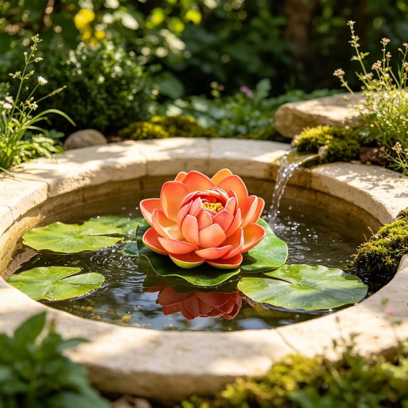 Artificial Floating Foam Lotus Flower, EVA Water Lily Pond Pool Decor Ornament Dancing Prop for Water Scene Arrangement