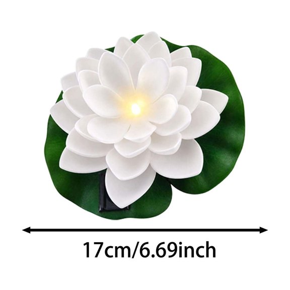 Artificial Floating Foam Lotus Flower with Water Lily Pad, Lifelike Pond Pool Lotus Ornaments, Realistic Ornament for Home Garden Pond Aquarium Decor,Artificial Plants and Flowers