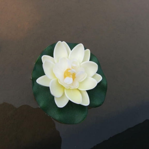 Artificial Floating Foam Lotus Flowers Water Lily Pond Plants Home Garden Decoration 4" Dia 9 Colors