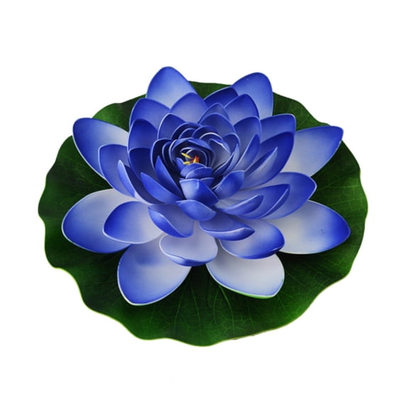 Artificial Floating Foam Water Lily with Pad for Pond Pool Aquarium Home Garden Wedding Decor