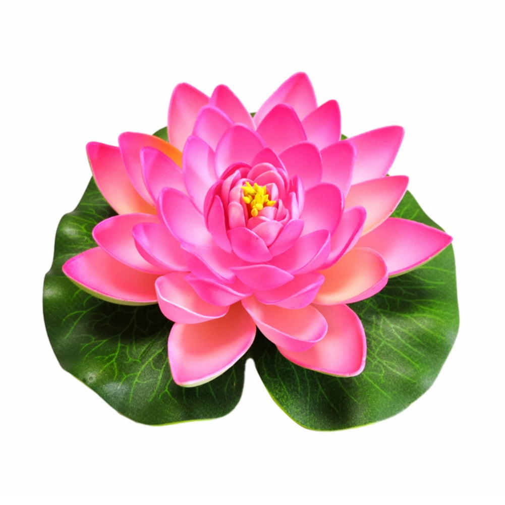 Artificial Floating Water Lily EVA Lotus Flower Pond Decor 7"/18cm