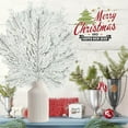 thumbnail image 1 of Artificial Flocked Cedar Leaves Greenery Sprigs Set of 24 White Frosted Christmas Tree Decor Branches for Home Party Decor(White), 1 of 6