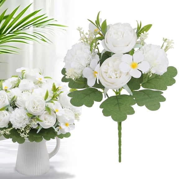 Artificial Floral Bouquets Realistic Plastic Flowers For Hanging Window Box Home Table Centerpieces Indoor Outdoor Decoration,Window Box Decor,Floral Bouquet,A,1 Stem