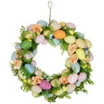 thumbnail image 1 of Northlight Roses and Easter Eggs Small Artificial Spring Wreath - 15", 1 of 7