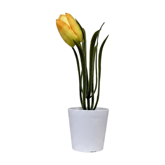 Artificial Floral Fake Plants Faux Flowers Desktop Decor Simulation No Maintenance Table Centerpiece for Living Room Indoor Home Office Shelf Decorations,Yellow