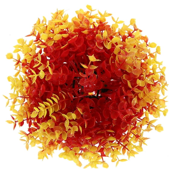 Artificial Floral Garden Spheres for Fake Grass Plants Outdoor Faux Mother Orange