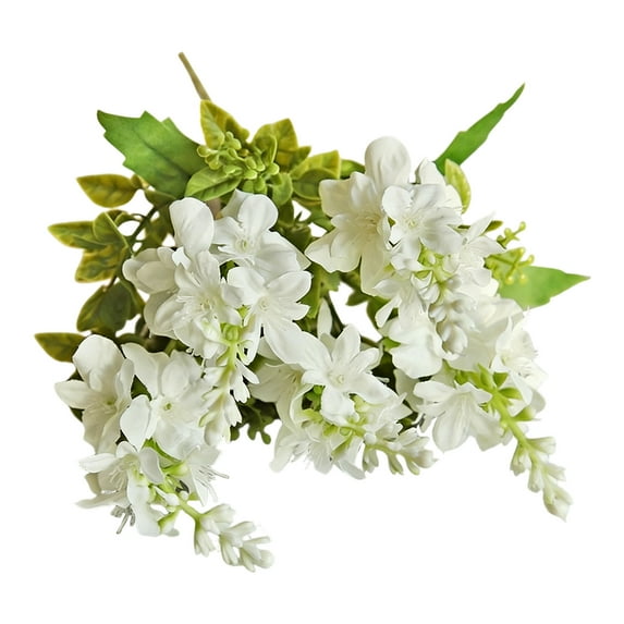 Artificial Flower, 1 Pc Wisteria Bouquet, Silk Delphinium Flowers Combo Clematis Greenery, Fake Larkspur Flowers Floral Arrangements for Tall Vase Table Party Home Decor, 5.51x12.59 Inch, F