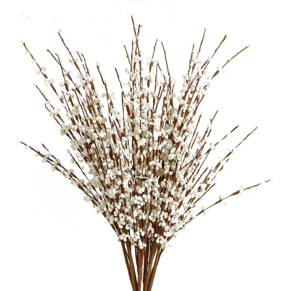 Artificial Flower 10pcs 26'' Long Stem Winter Jasmine Faux Flower Fake Shrub Blossom for Wedding Home Décor Office Centerpiece Reception Hotel Restaurant Patio Still Life Props(White)