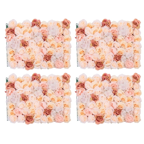 Artificial Flower, 4 PCs Flower Wall Panels, Great for Wedding Sites, Photography Buildings, Clothing Stores, Homes, Hotels, and Other Places to Decorate the Lime Walls, Cement Walls, and More