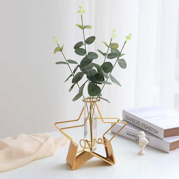 Artificial Flower Arrangement with Glass Vase Decorative Tabletop Centerpiece for Living Room Dining Table