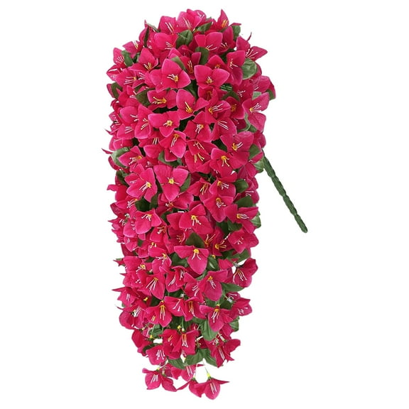 Artificial Flower, Bougainvillea Artificial Flowers, Outdoor Hanging Vines for Porch Garden Patio Decor, Realistic Faux Plants for Home