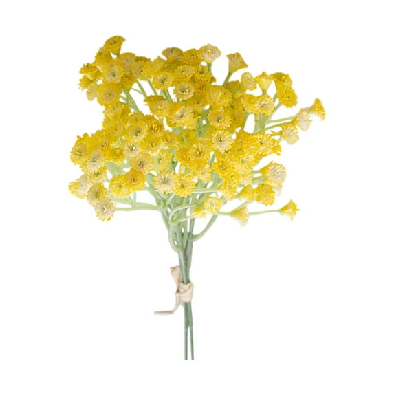 Meitianfacai 12.2" Silk Flower Bouquet - Lifelike Artificial Flowers for Wedding Centerpieces, Party & Wall Decor (No Vase)( Yellow )