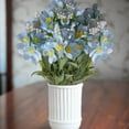 thumbnail image 1 of Artificial Flower Bouquet, Faux Floral Decor, Fake Flower Arrangement for Home, Wedding, Party, Event, Table Centerpiece & Wall Decor, Cloth Floral Material (Blue), 1 of 9
