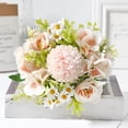 thumbnail image 1 of Artificial Flower Bouquet, Faux Roses and Daisies, Premium Decorative Home Arrangement, Realistic Silk Flowers, Perfect for Living Room, Office, Wedding or Gift, 1 of 6