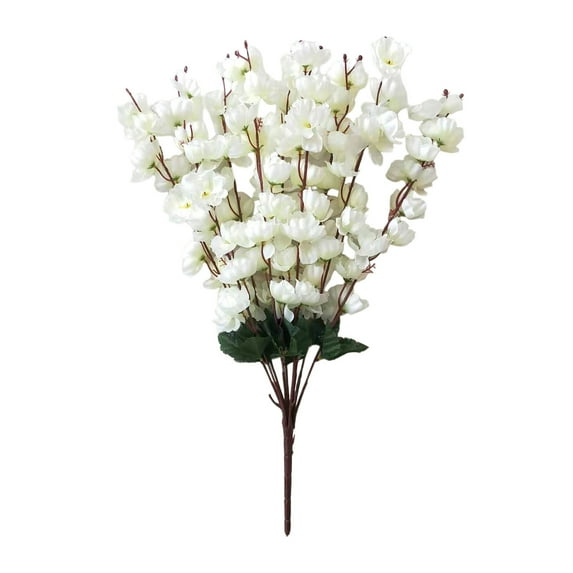 Artificial Flower Bouquet Realistic Faux Flowers in Vase Valentine's Day Table Centerpiece Home Decor for Living Room Wedding Office Desk Decoration Long Lasting Beauty