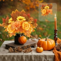 Artificial Flower Bouquet, Simulation Red Maple Leaf Indoor Garden Courtyard Decoration, Artificial Fall Silk Flowers for Wedding Floral Arrangement Autumn Thanksgiving Table Centerpieces Decor