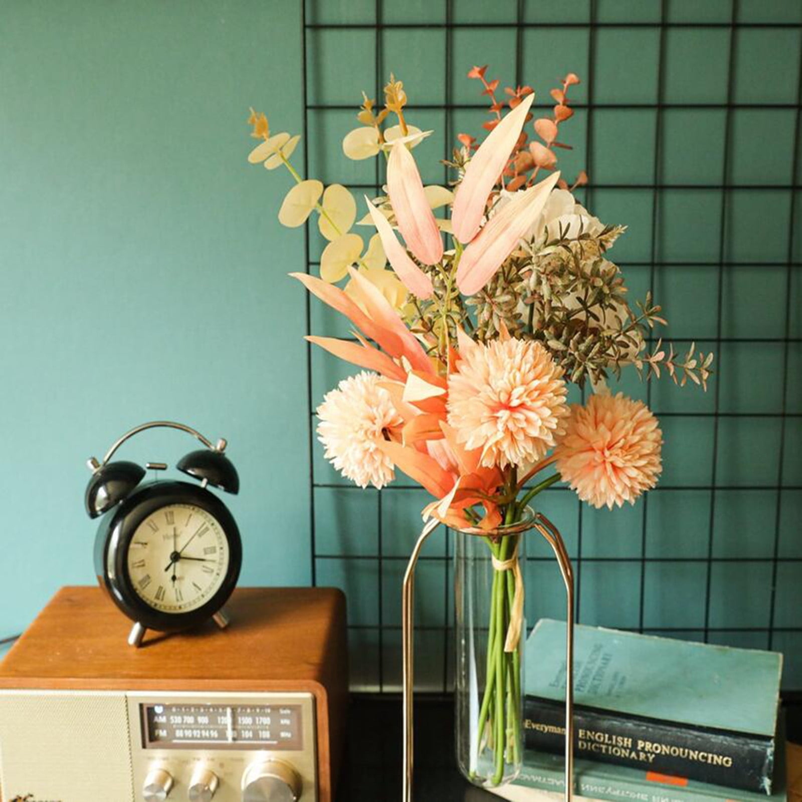 Artificial Flower Bouquet Wedding Floral Home Green Branch Artificial