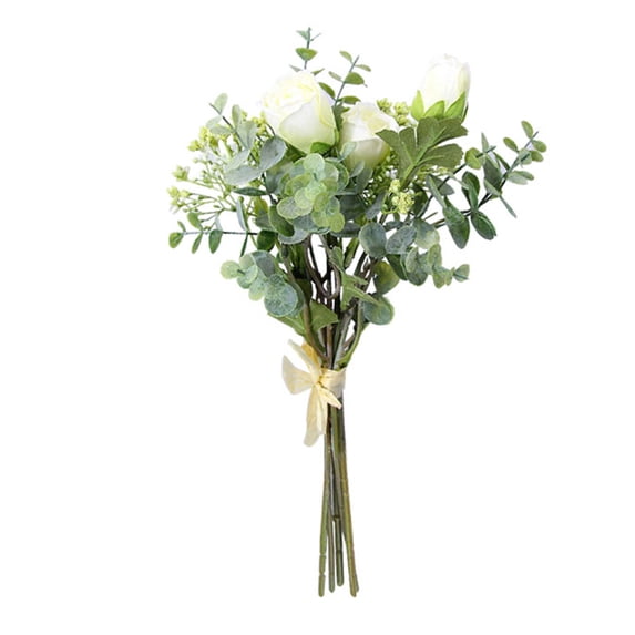 Artificial Flower Bouquet Wedding Party Simulation Decor Home Decoration Flower white