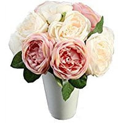 Artificial Flower Bouquets for Kissing Balls, Floral Bouquets, Centerpieces and Decorations (44 Head Ranunculus - Coral)