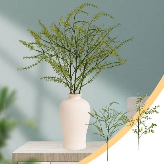 Artificial Flower Branch High Simulation Small Leaf Greenery PVC Long Lasting Faux Plant Home Decor Modern Arrangement | 90cm | Natural Look | 1 Piece