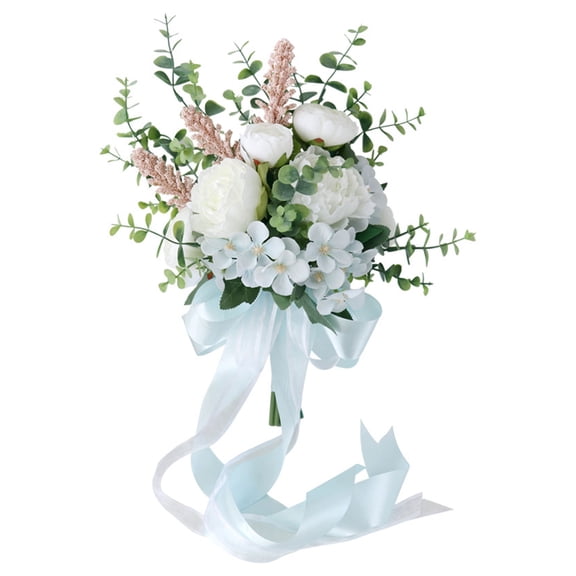 Artificial Flower Bridesmaids Bouquets Romantic Wedding Bride Holding Bouquets for Wedding Ceremony and Anniversary