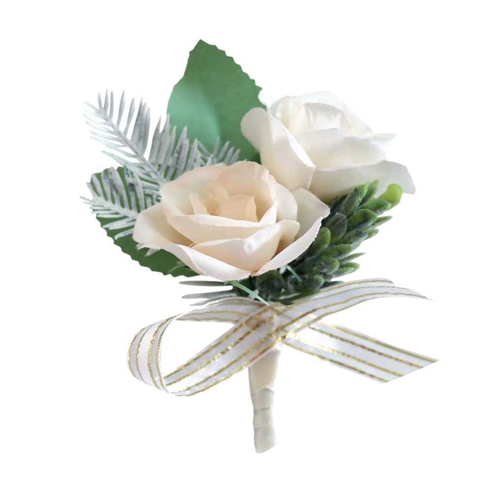 Artificial Flower Brooch Beautiful Lifelike Corsage Bridesmaid Bride