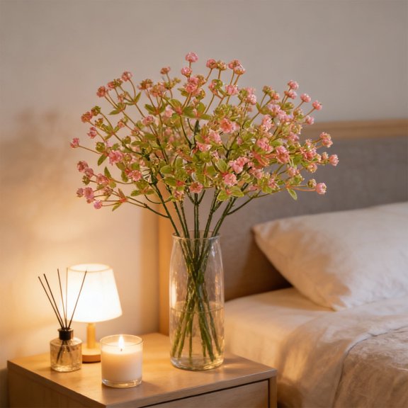 Artificial Flower Buds Bouquet Set • Lifelike Small Floral Stems • Flexible Display Rods • Multi-Scene Home Decor Vase Filler • Event Arrangement Accent