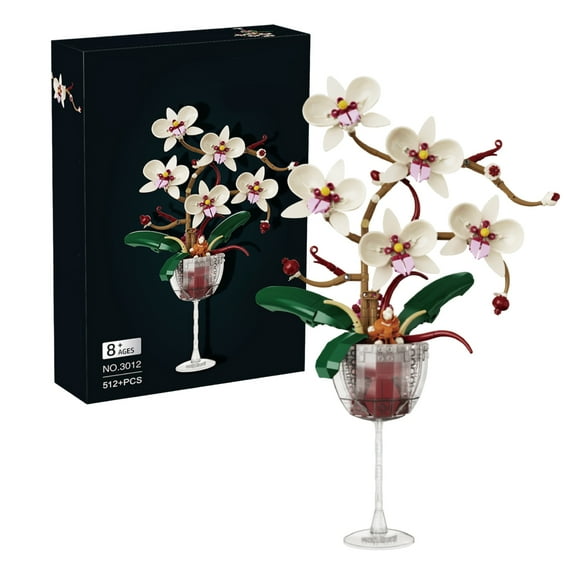 Artificial Flower Building Blocks Set - 512PCS Bouquet Building Blocks DIY Home Decoration Kit for Adults, Girlfriends, Mom - Christmas, Birthday, Valentine's Day Gifts