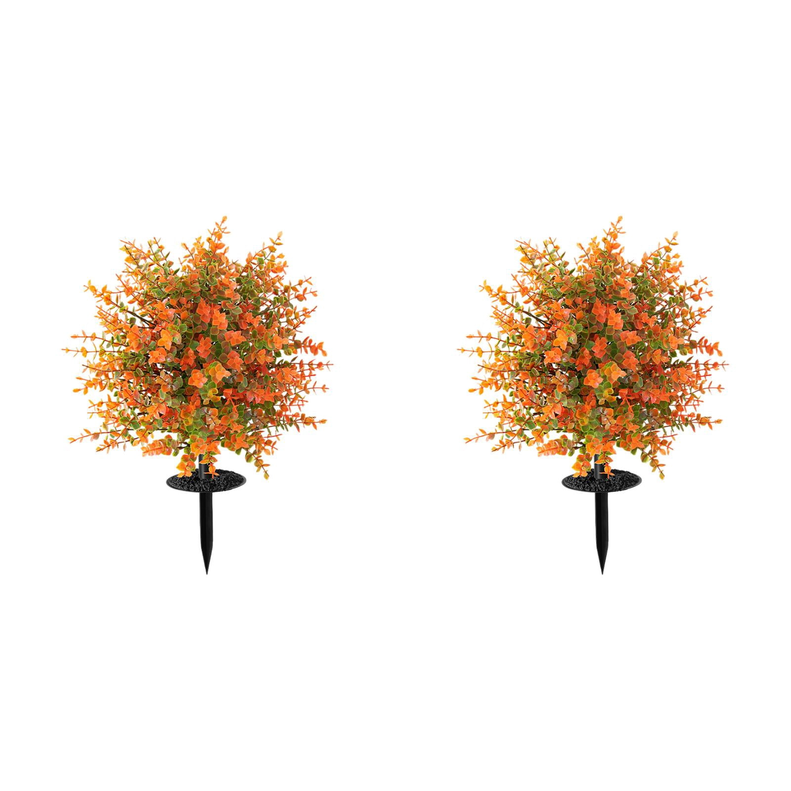 Artificial Flower Bushes with Ground Spikes for Outdoor Garden, UV ...