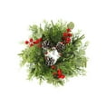 thumbnail image 1 of Artificial Flower Candle Rings Wreath Christmas Candle Rings Wreath For Candles & Candleholders Xmas Candlerings For Pillar Candle Holiday Mantle Home Table Decor, 1 of 3