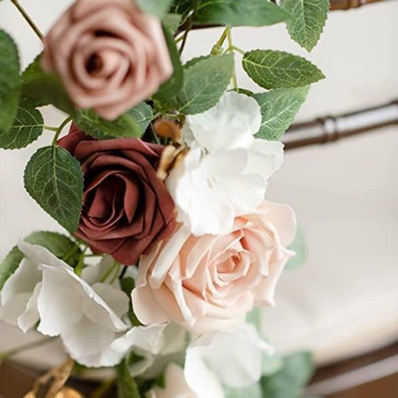 Artificial Flower Chair Back Decor Wedding Floral Set Outdoor Festival Backdrop Event Party Decoration Garland